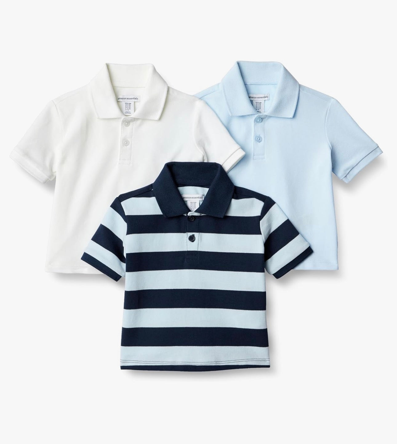 Amazon Essentials Toddler and Baby Boys' Cotton Spandex Polo Shirt