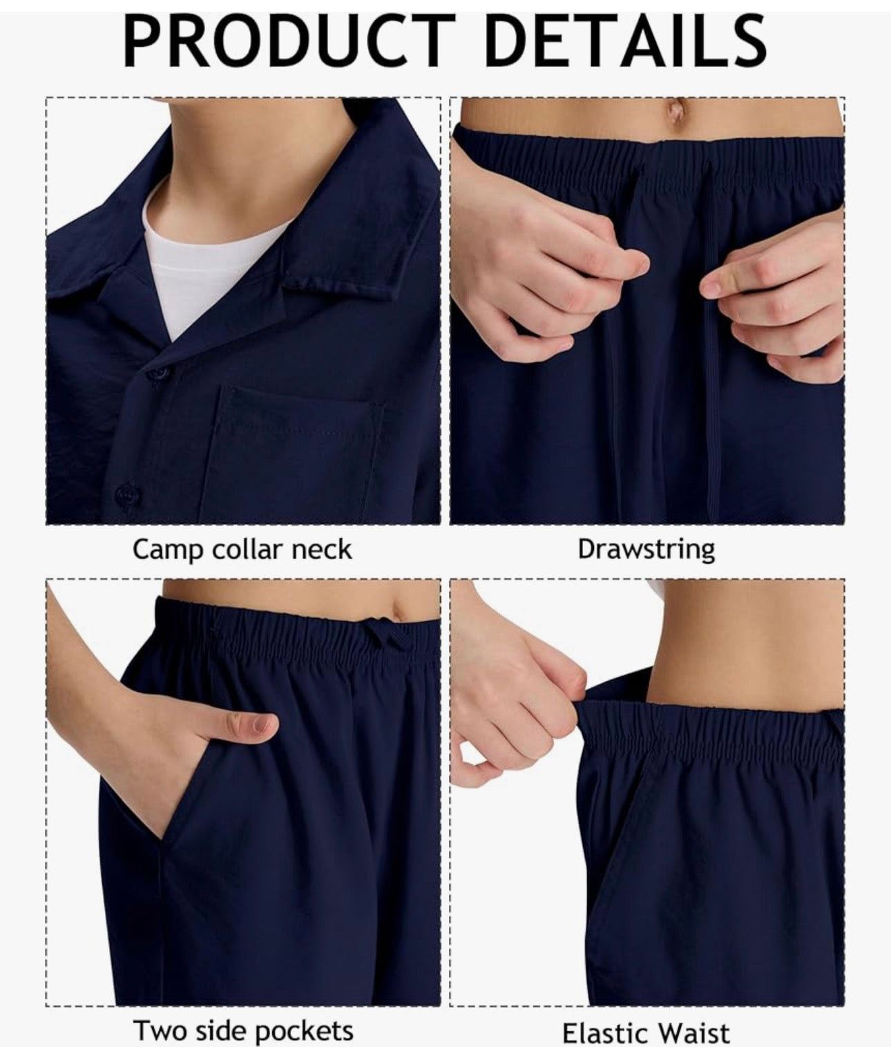 Boy's Short 2 Pieces Set Casual Beach Outfits Button Down Shirts Shorts Vacation Texture Sets Kids 6-16 Years